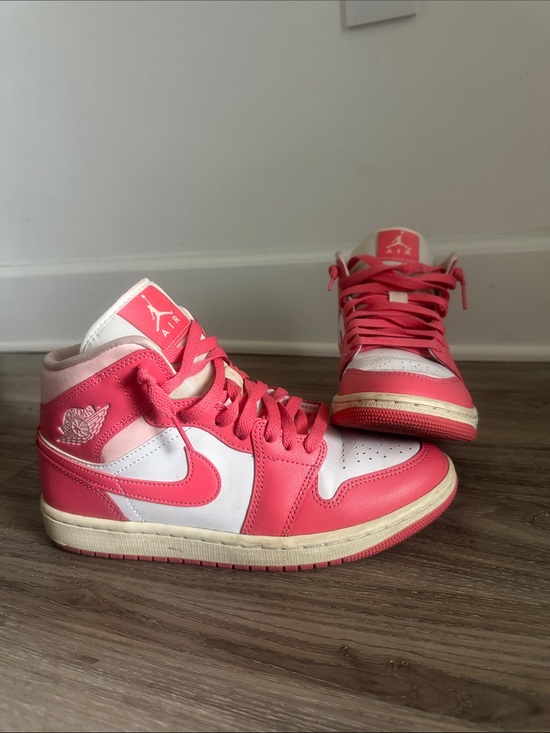 Nike Shoes - Nike Women's Air Jordan 1 Mid Strawberries and Cream Sneakers